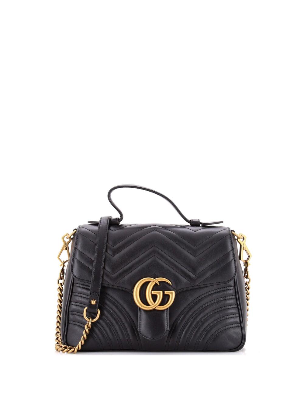 Gucci Gg Marmont Top Handle Flap Bag #340660G15B